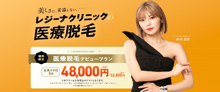 レジーナクリニックの医療脱毛48,000円