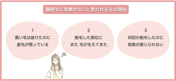 腕脱毛に効果なし?